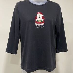 CB Casual Christmas Santa blouse. Size S. 4/6